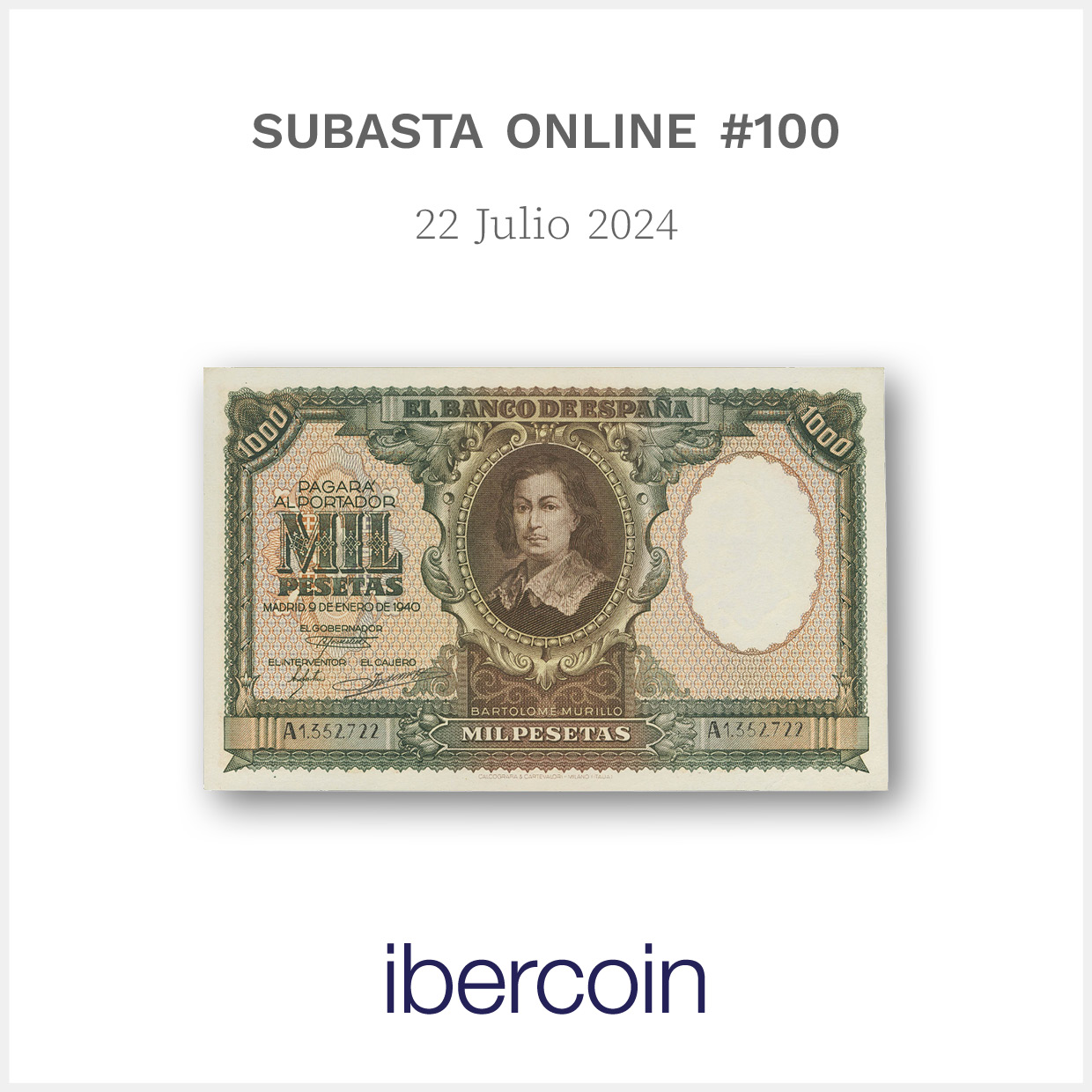 Subasta Online Billetes #100