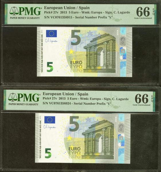 Billete Union Europea 5 Euros 2002 - 66 Gem Uncirculated