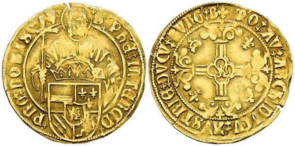 7 - CARLOS I (1516-1555). 1 Florín. (Au. 3,30g/25mm). S/D. Amberes. (Vicenti 592). MBC. Escasa. - 500€